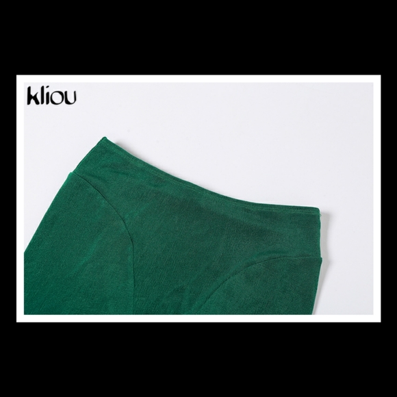 💋KLIOU HIGH STREET TWO PIECE SET w/ MOCK TURTLENECK AND FOOTIE PENCIL PANT!!! - Picture 11 of 16